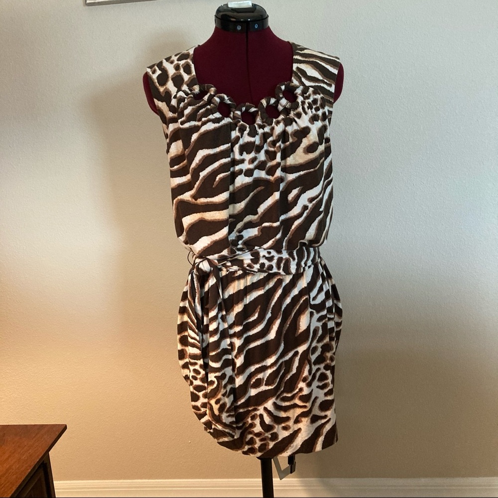Womens Cache Animal Print Dress Size M